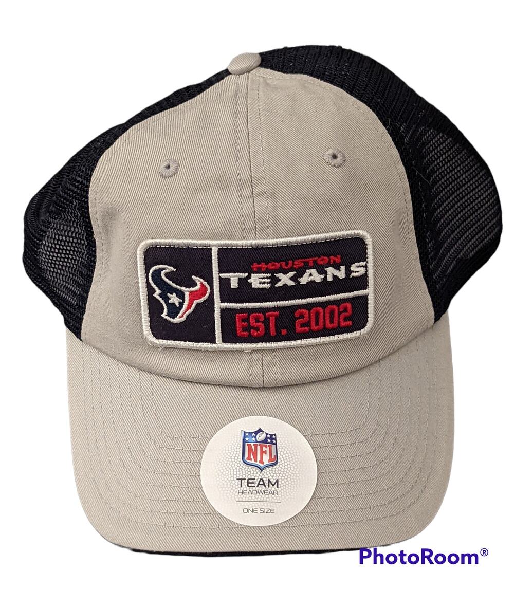 NWT NFL Licensed Houston Texans Football EST 2002 Mesh Adjustable Ball Cap OS